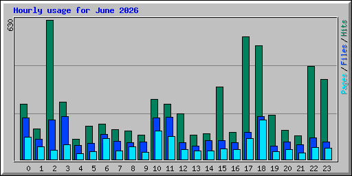 Hourly usage for June 2026